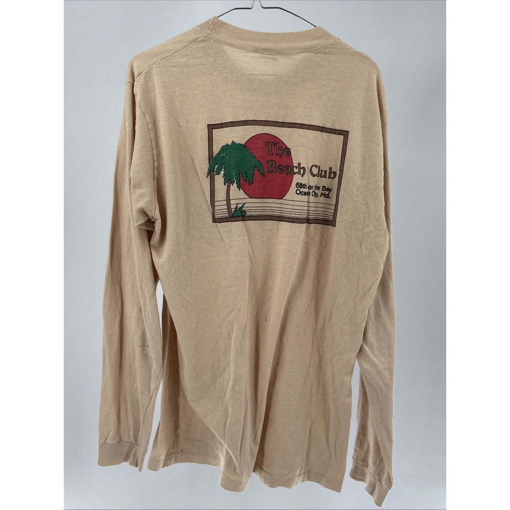 Vintage Men's The Beach Club Ocean City Maryland Size Large 68th On The Bay